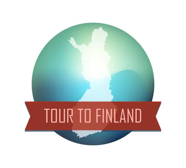 Tour a Finlandia — Vector de stock