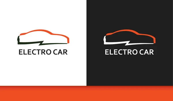 Renkli tarzı Electro araba logosu — Stok Vektör