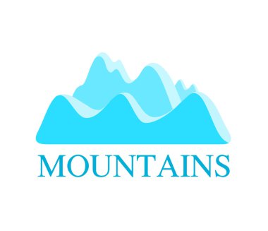 Mavi renkli Dağları ile logo