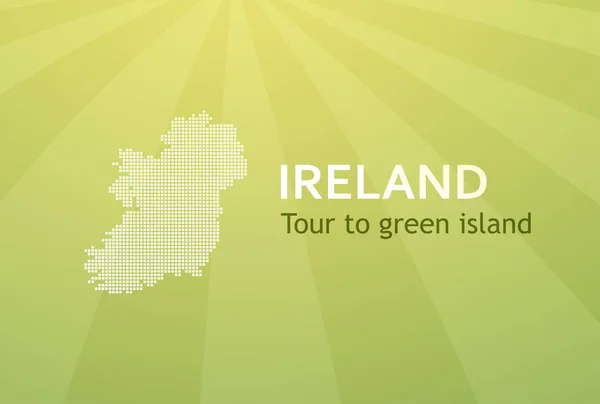 Tour en Irlande - Carte de visite pour l'entreprise de voyage — Image vectorielle