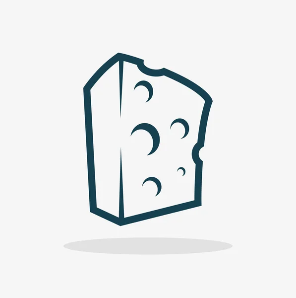 Bloque de queso — Vector de stock