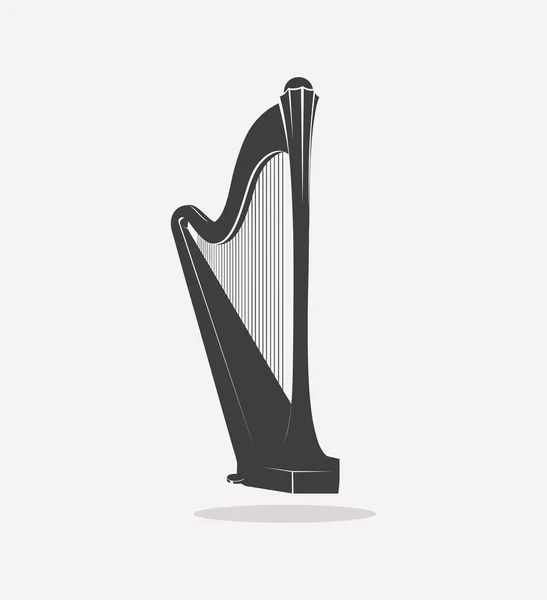 Harp Vector Logo — Stock Vector