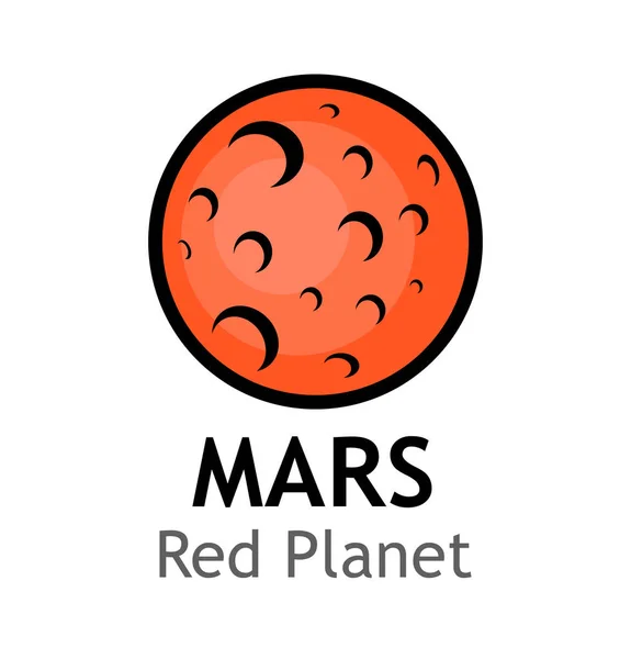 Mars - roter Planet — Stockvektor