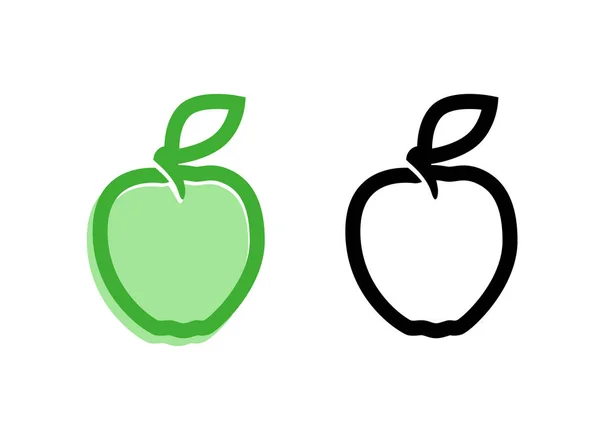 Apfel Premium-Qualität Symbole — Stockvektor