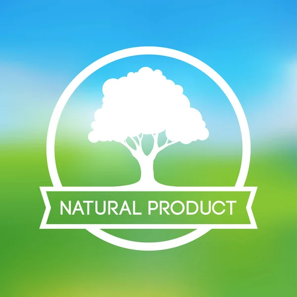 Логотип натуральных продуктов фермы — стоковый вектор