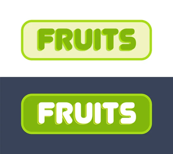 Logotipo para o mercado de frutas — Vetor de Stock