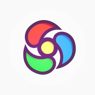 Yükseklik teknoloji şirketi için girdap şeklinde soyut Logo