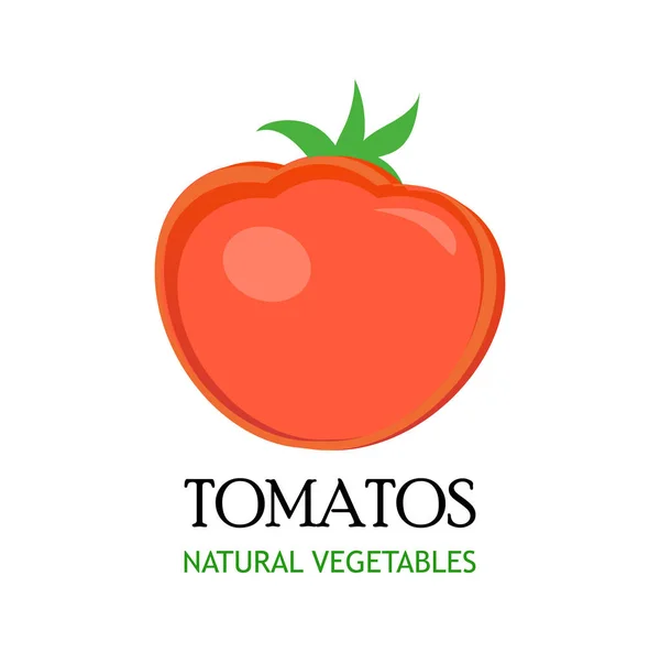 Logo voor markt met natuurlijke groenten — Stockvector