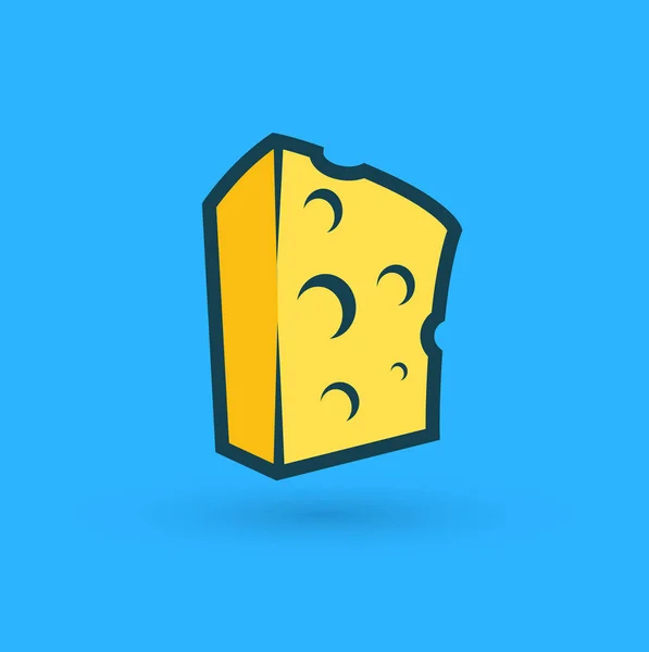 Pieza de bloque de queso de calidad premium — Vector de stock