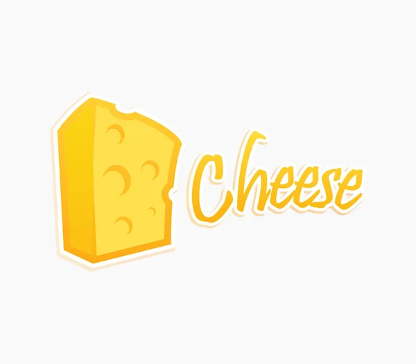 Pieza de bloque de queso de calidad premium — Vector de stock