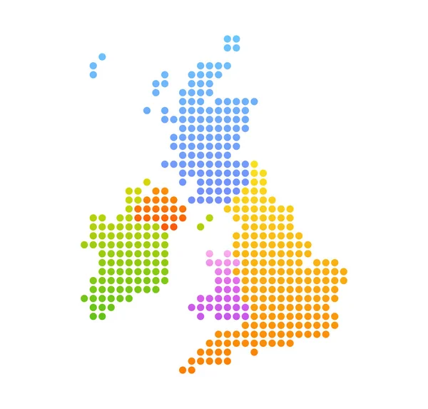 Mapa de Reino Unido e Irlanda — Vector de stock