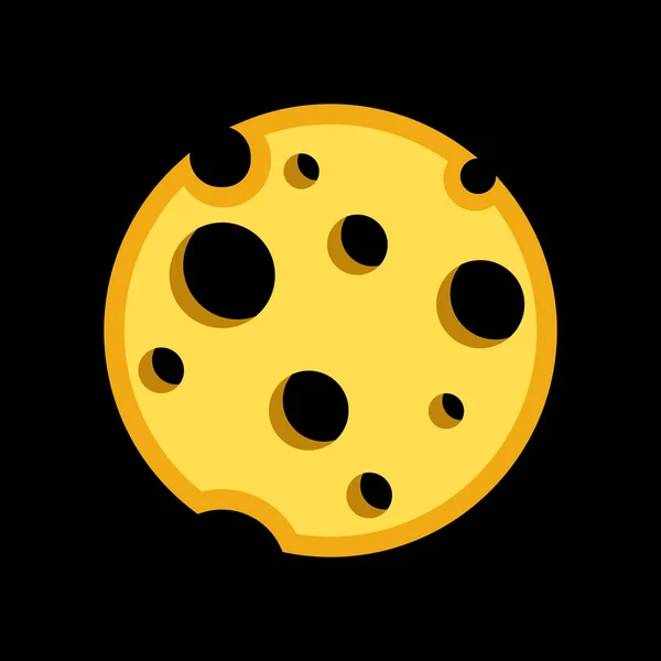 Forma redonda de queso poroso con agujeros — Archivo Imágenes Vectoriales