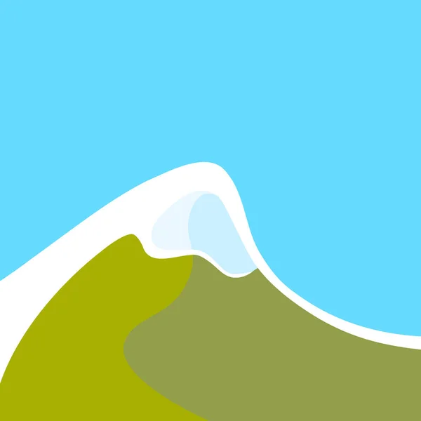 Montañas con pico nevado — Vector de stock