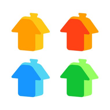 Vektör arka plan ev Logo