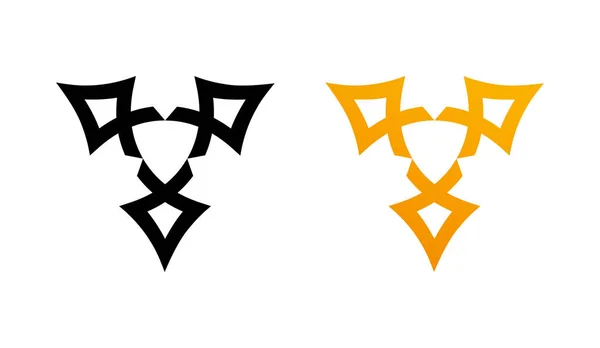 Символ викканского стиля - векторная эмблема — стоковый вектор