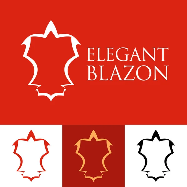 Set di Line Art Blazon - Eleganti illustrazioni vettoriali — Vettoriale Stock