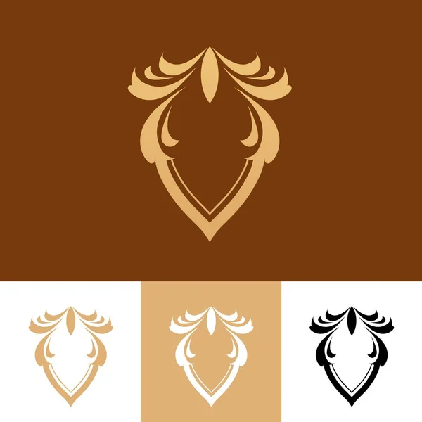 Blazon de arte de línea elegante - Vector Emblema — Vector de stock