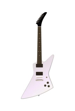Beyaz modern elektro gitar