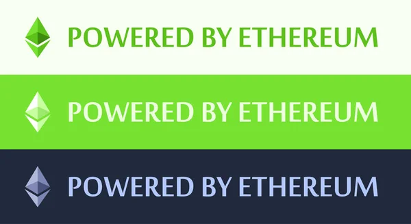 Powered by Ethereum — Stockový vektor