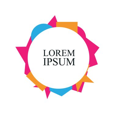 Kopya alanı - beyaz arka plan üzerinde Modern illüstrasyon vektör ile renkli geometrik desen.