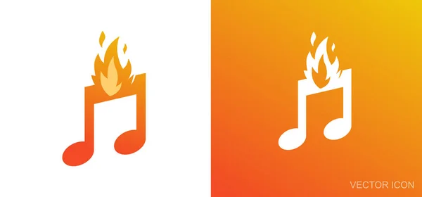 Notes brûlantes - Belle illustration pour le logo — Image vectorielle