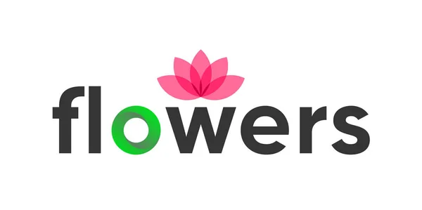 Qulower Logo template, Vector Emblem with Lotus — стоковий вектор