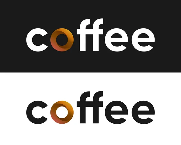 Kaffee-Etikettenvektor, Schriftzug für Kaffeemarkt — Stockvektor