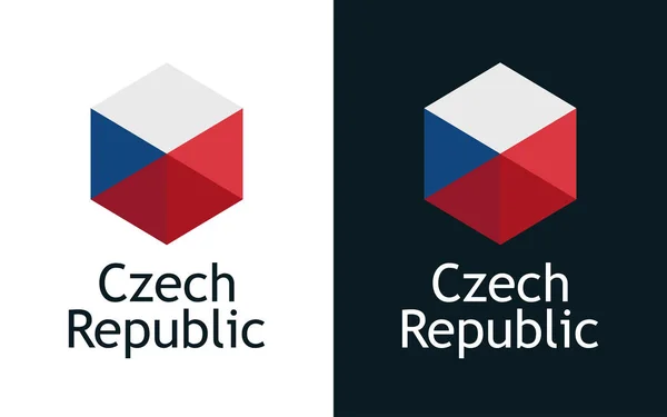 Σημαία Τσεχίας - Λογότυπο για Αθλητισμό ή Ταξίδια — Διανυσματικό Αρχείο