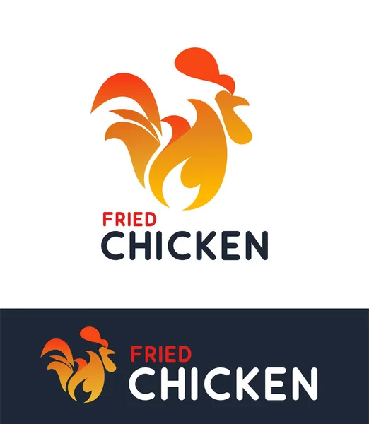 Logo para Café de pollo frito - Vector Gallo caliente — Vector de stock