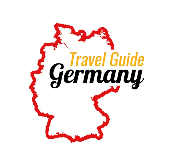 Travel to Germany, Contour Map of Germany — 스톡 벡터