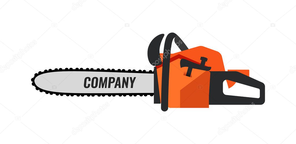 Chainsaw icon for Retail Company on white