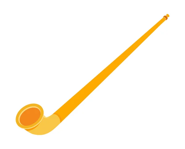 Ilustración del icono del vector alphorn aislado en blanco — Vector de stock