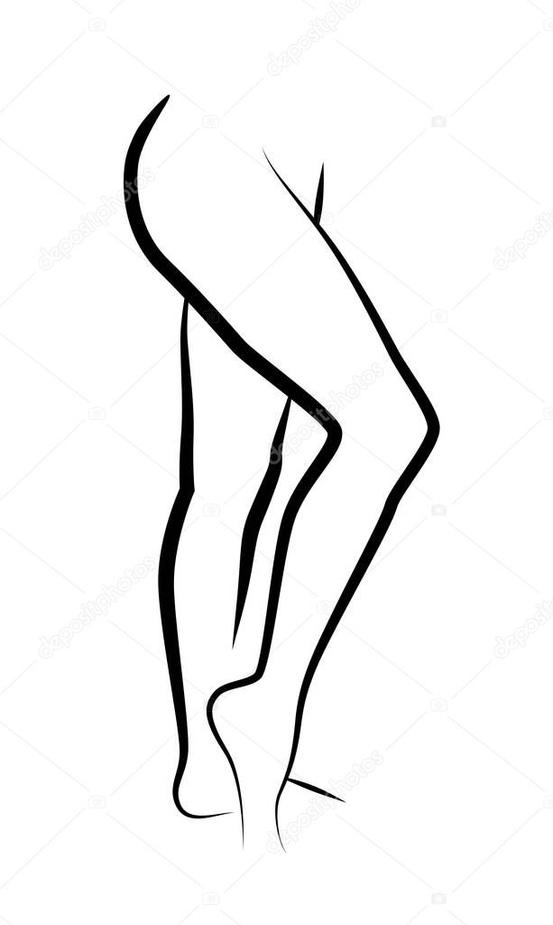Fitness slim Legs of Beautiful Girl illustration