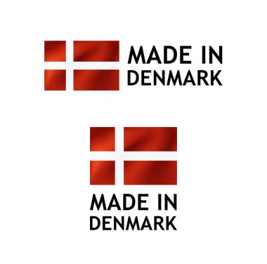 Made in Denmark Label, Vector Tag template