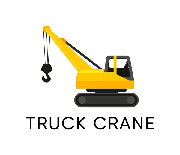Truck Crane icon vector isolated on white — 스톡 벡터