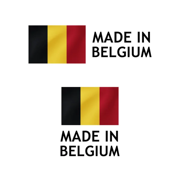 Made in Belgium Label, Vector Tag template — Stockový vektor