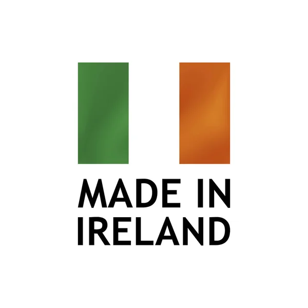 Made in Ireland Étiquette, Modèle d'étiquette vectorielle — Image vectorielle