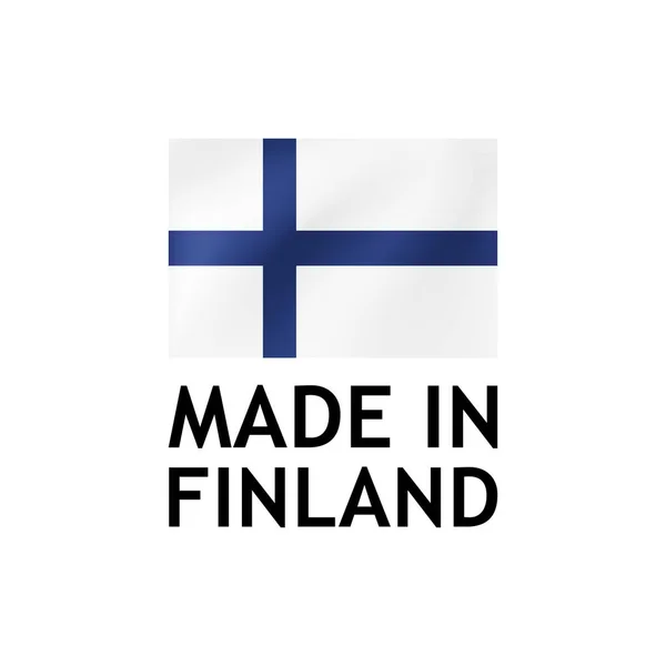 Fabricado en Finlandia Etiqueta, Vector Tag plantilla — Vector de stock