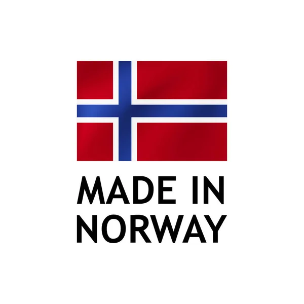 Made in Norway Label, Vector Tag template — ストックベクタ