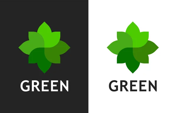 Grünes Bio Logo Design - Vektor Logo Symbol — Stockvektor