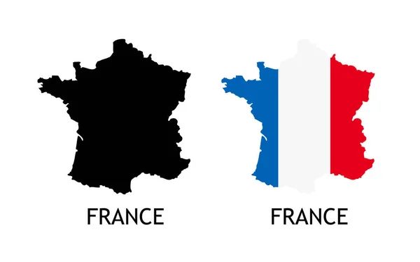 フランス地図 フランス地図と旅行に出かけよう — ストックベクタ