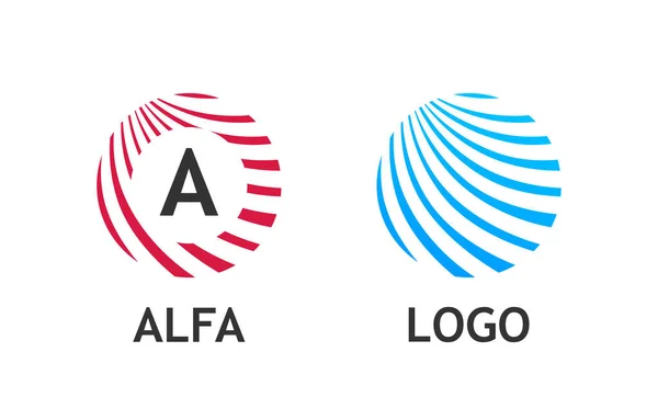 Logotipo Redondo Com Forma Abstrata Espiral Para Negócios Web Site — Vetor de Stock