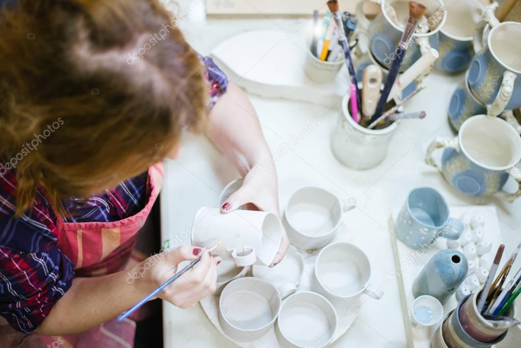 woman Making pottery