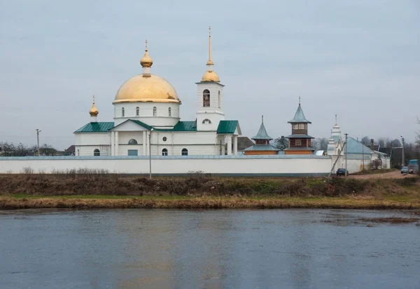 Святий Казань Simansky Жіночого Монастиря Острів Островського Район Псковська Область — стокове фото