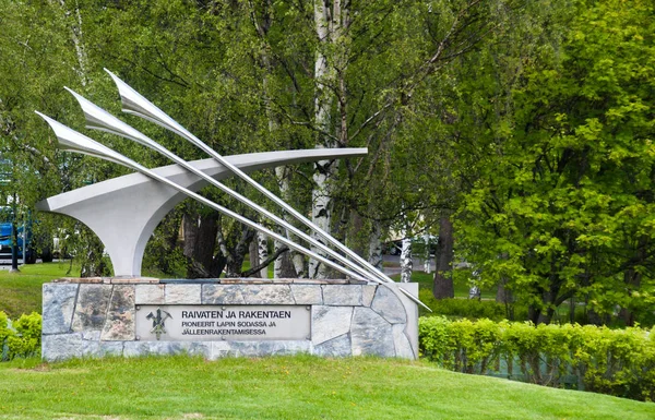 Rovaniemi Lapland Finland Juni 2015 Monument Aan Soldaten Van Oorlog — Stockfoto