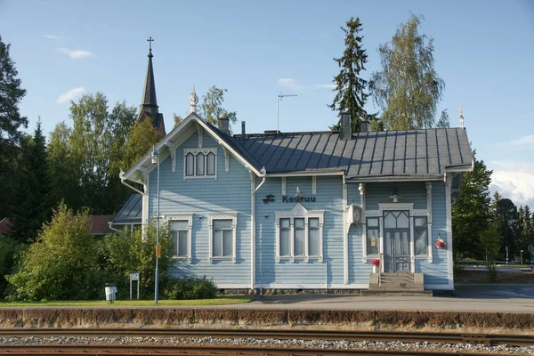 Старый Железнодорожный Вокзал Кеуруу Городе Муниципалитете Финляндии — стоковое фото