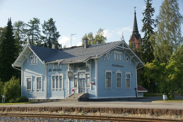 Keuruu Daki Eski Tren Istasyonu Kasaba Finlandiya Belediyesi — Stok fotoğraf