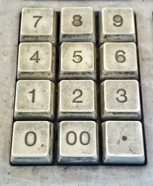 Hesap makinesi üzerinde eski düğme numarası — Stok fotoğraf