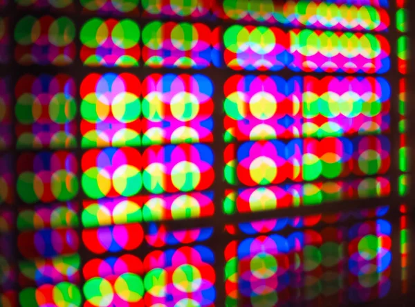 Abstrakte bunte Unschärfe de fokussiert der RGB-LED-Bildschirm Hintergrund — Stockfoto