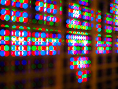 Soyut renkli bulanıklık de Rgb led ekran arka planını odaklı